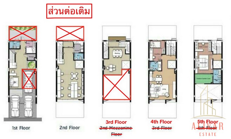 RH013823 ให้เช่า home office 5 ชั้น The Pride 77 ซอย อ่อนนุช 30 สุขุมวิท 77 เข้าซอยลึกเพียง 50 เมตร