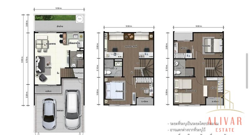 RH015323 ให้เช่า ทาวน์โฮม 3 ชั้น โครงการ บ้านลุมพินี ทาวน์เพลส สุขุมวิท-ศรีนครินทร์ ใกล้ BTS สำโรง