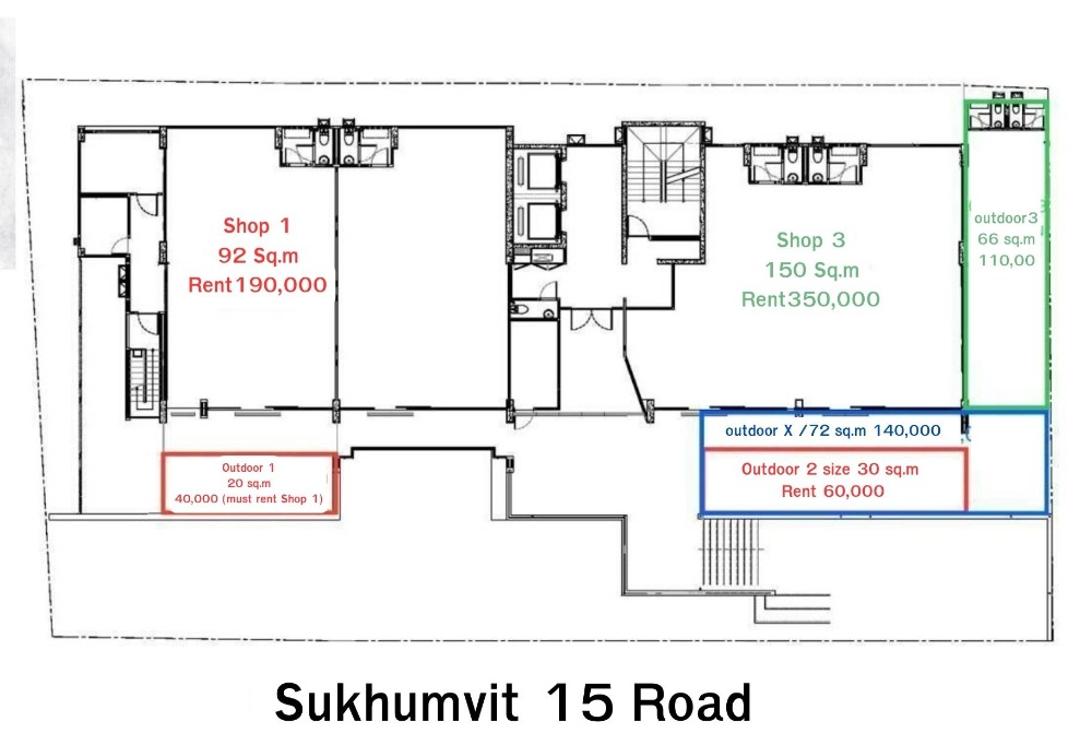 RB060023 ให้เช่า พื้นที่ อาคาร 6th Avenue Sukhumvit 15 สุขุมวิท 15