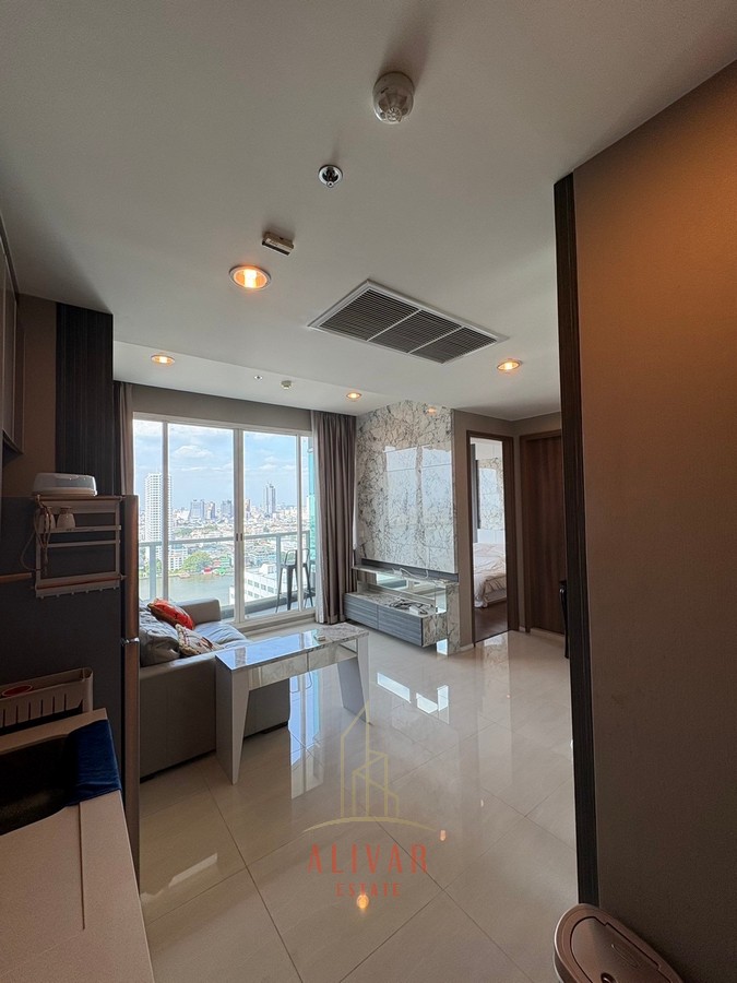 RC010625 Condo for rent, Maenam Residence, Chao Phraya River view Near BTS Saphan Taksin