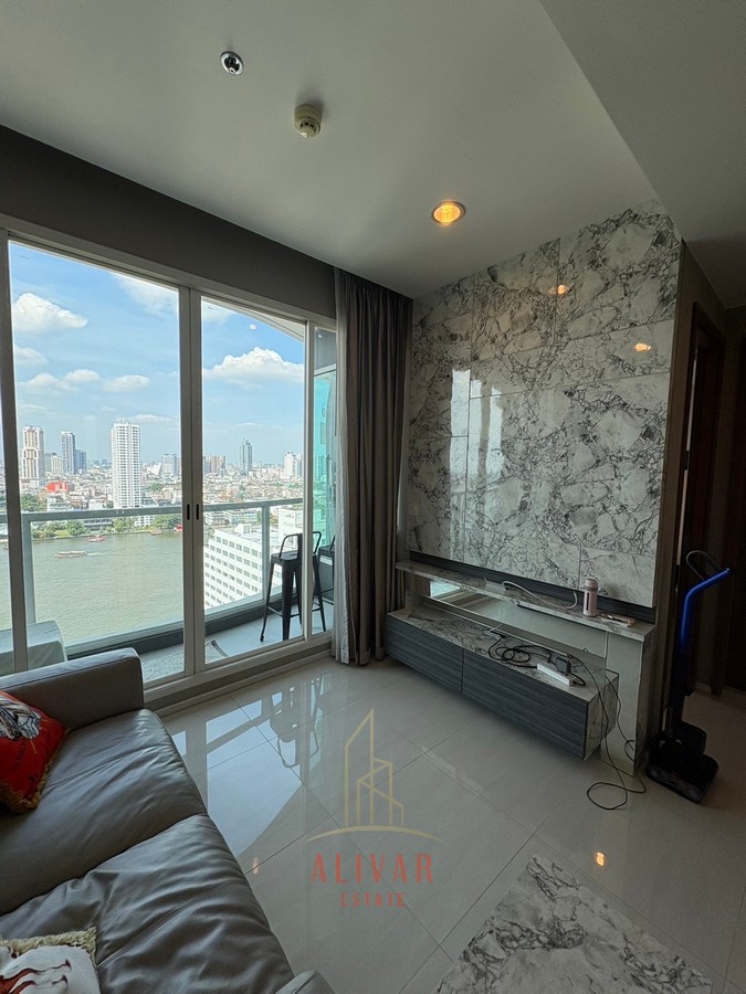 RC010625 Condo for rent, Maenam Residence, Chao Phraya River view Near BTS Saphan Taksin