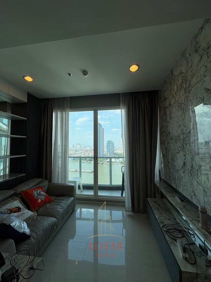 RC010625 Condo for rent, Maenam Residence, Chao Phraya River view Near BTS Saphan Taksin