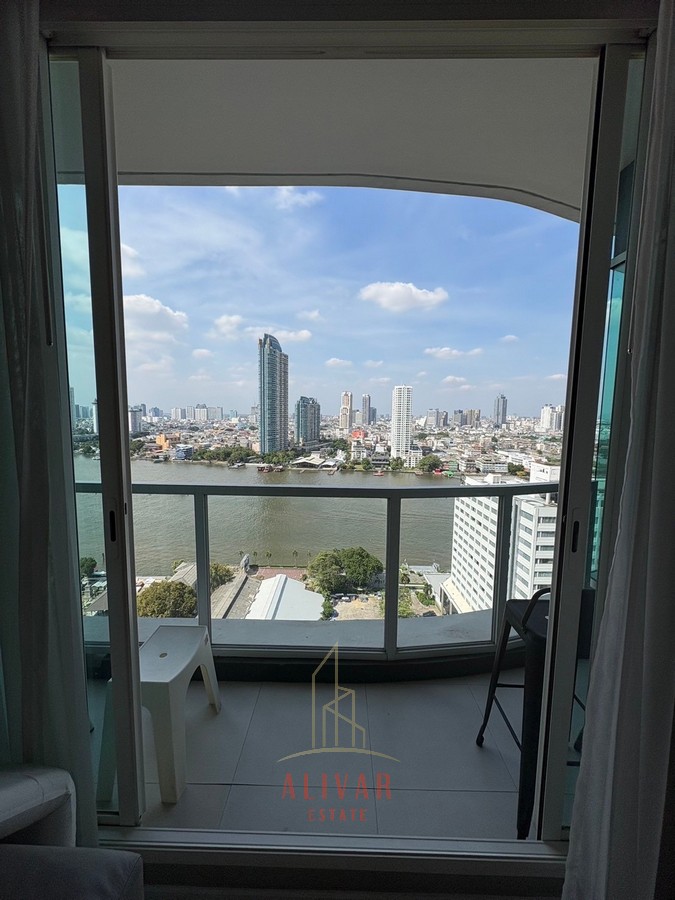 RC010625 Condo for rent, Maenam Residence, Chao Phraya River view Near BTS Saphan Taksin