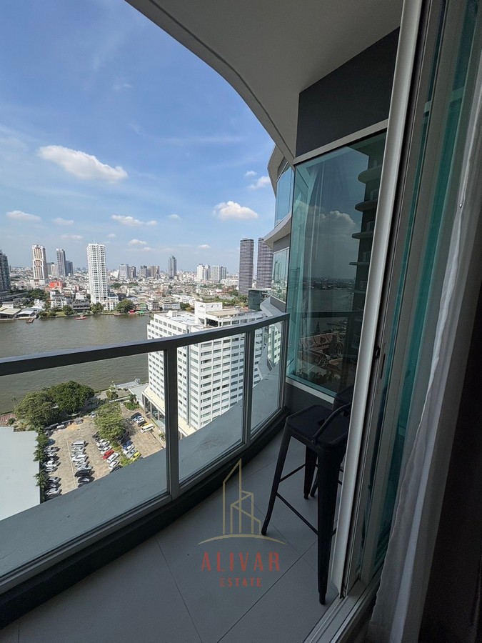 RC010625 Condo for rent, Maenam Residence, Chao Phraya River view Near BTS Saphan Taksin