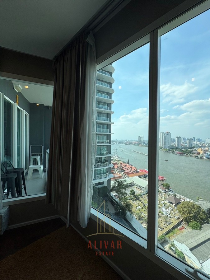 RC010625 Condo for rent, Maenam Residence, Chao Phraya River view Near BTS Saphan Taksin