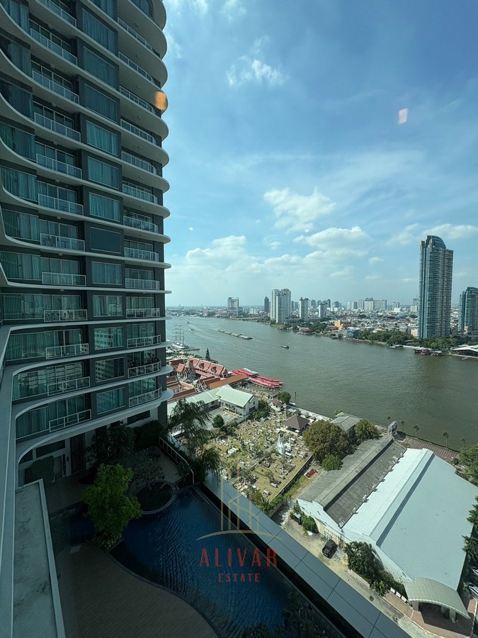 RC010625 Condo for rent, Maenam Residence, Chao Phraya River view Near BTS Saphan Taksin