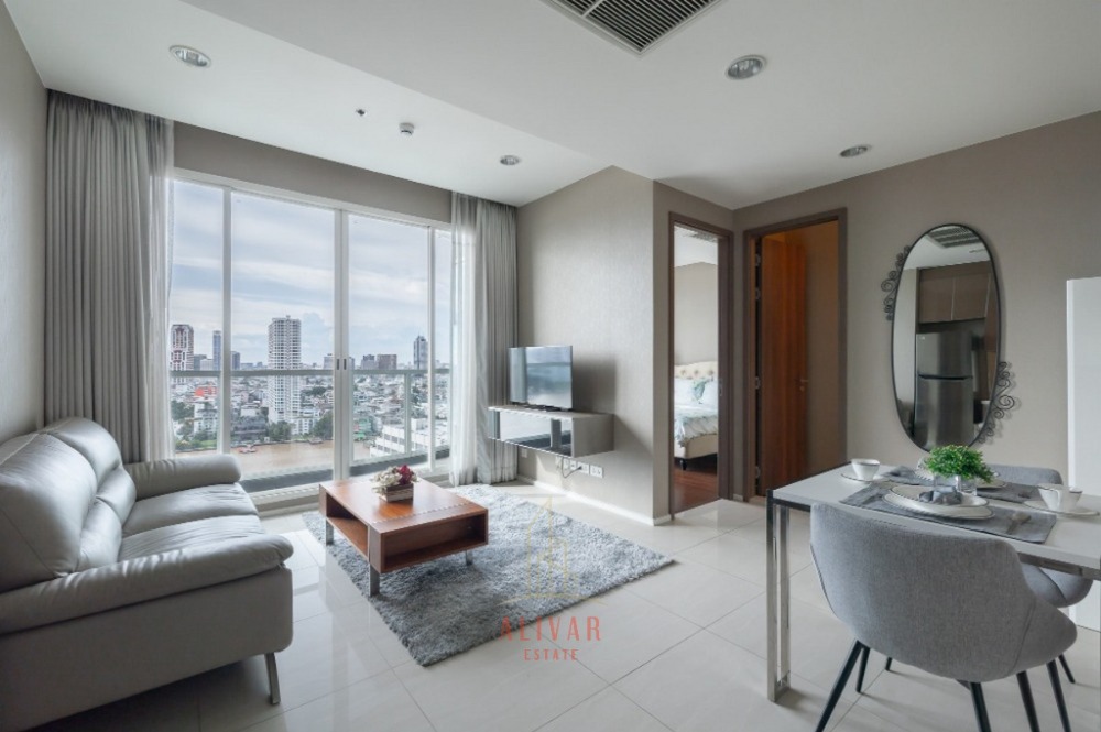 RC010825 ให้เช่า Condo MENAM RESIDENCES ตกแต่งครบ พร้อมเฟอร์นิเจอร์ ย่าน เจริญกรุง